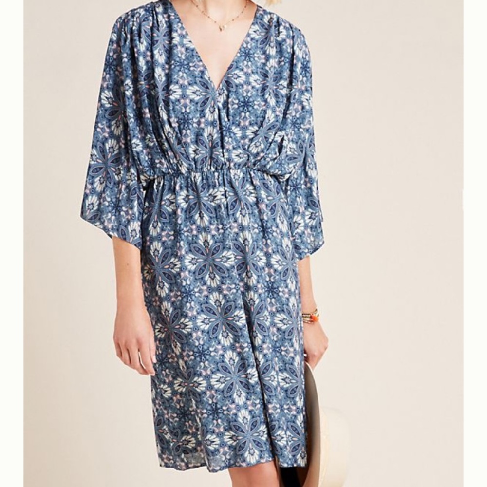Anthropologie slip floral dress